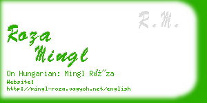 roza mingl business card